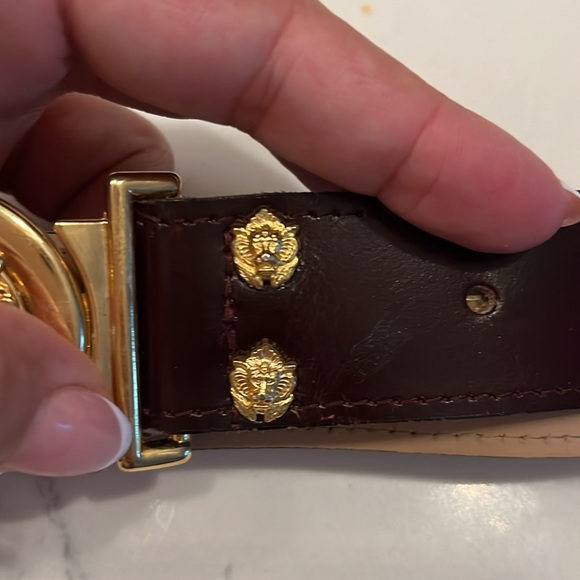 Beautiful genuine leather Code Azure Lion belt - Picture 3 of 10